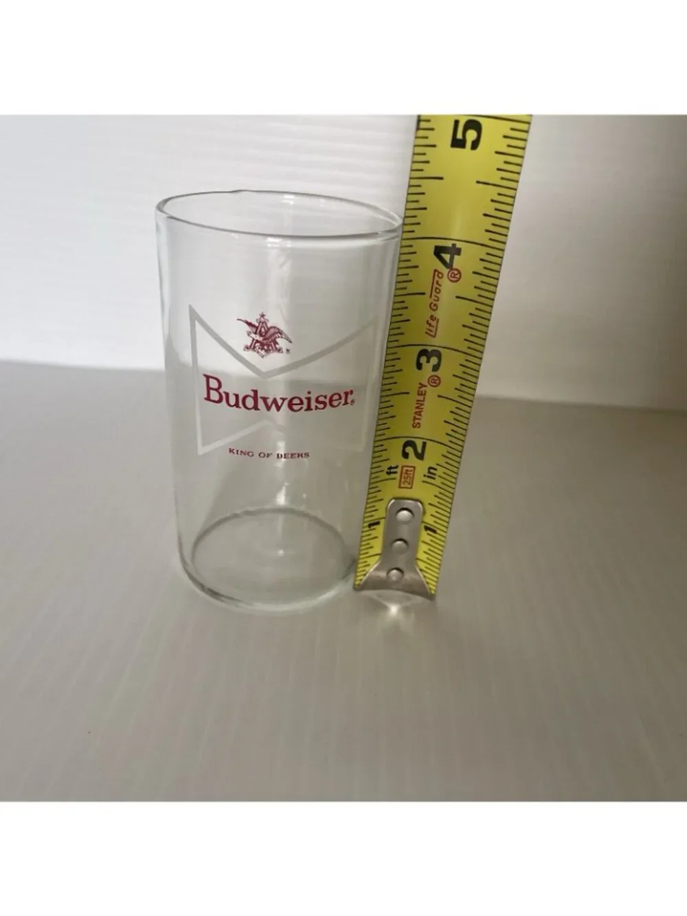 Vintage Budweiser Tasting Glass Small White Bow Tie Logo King of Beers 4